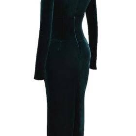 Arabella Forest Velvet Corset Dress - Image 3