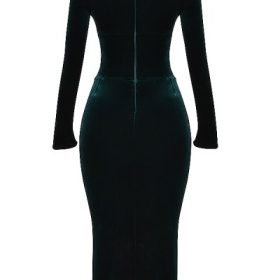 Arabella Forest Velvet Corset Dress - Image 4