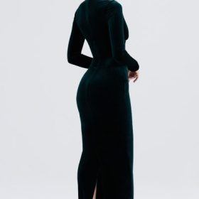 Arabella Forest Velvet Corset Dress - Image 11