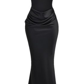 Persephone Black Strapless Corset Dress - Image 2