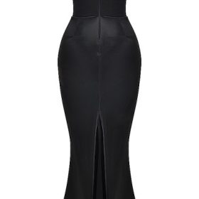 Persephone Black Strapless Corset Dress - Image 4
