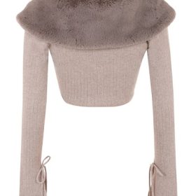 Dahlia Beige Cashmere Cardigan - Image 4