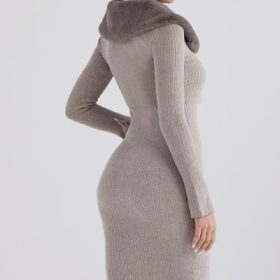 Dahlia Beige Cashmere Cardigan - Image 12