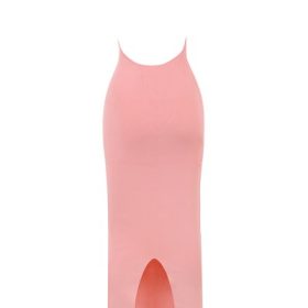 Camelia Apricot Plunge Maxi Dress - Image 4