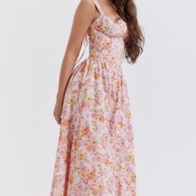 Tatiana Pink Print Midi Sundress - Image 13