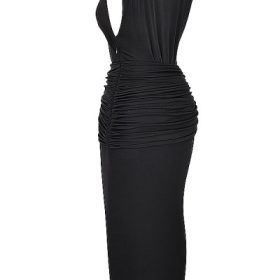 Larelle Black Plunge Maxi Dress - Image 3