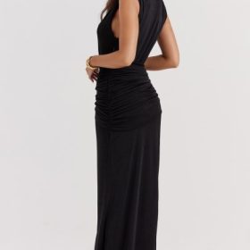 Larelle Black Plunge Maxi Dress - Image 14