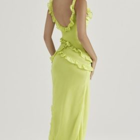 Pixie Lime Ruffle Maxi Dress - Image 14