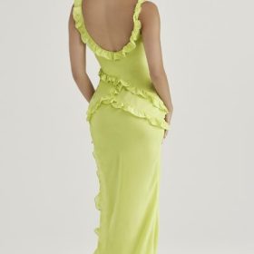 Pixie Lime Ruffle Maxi Dress - Image 15