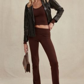 Ama Chocolate Cashmere Blend Trousers - Image 13
