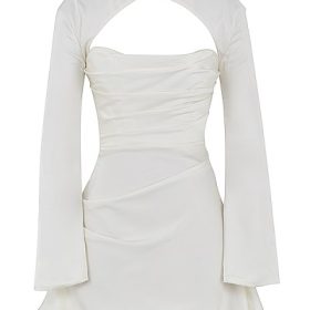 Toira Ivory Draped Corset Dress - Image 2