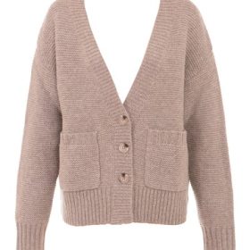 Alara Barley Chunky Natural Wool Cardigan - Image 2