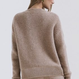 Alara Barley Chunky Natural Wool Cardigan - Image 14