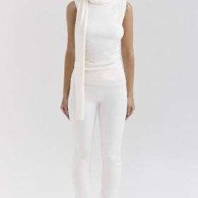 Wren Ivory Cashmere Slim Cigarette Pants - Image 5