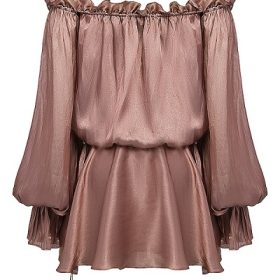 Chaya Hazelnut Off Shoulder Dress - Image 4