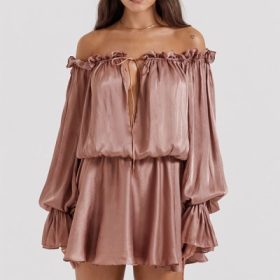Chaya Hazelnut Off Shoulder Dress - Image 5