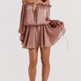 Chaya Hazelnut Off Shoulder Dress - Image 7