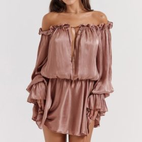 Chaya Hazelnut Off Shoulder Dress - Image 9