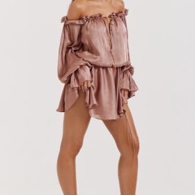 Chaya Hazelnut Off Shoulder Dress - Image 12