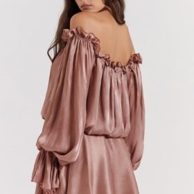 Chaya Hazelnut Off Shoulder Dress - Image 13