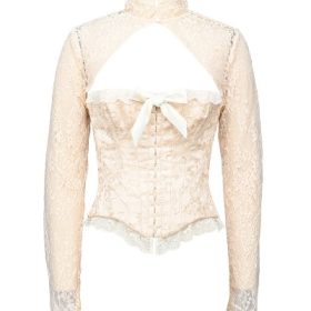 Perdita Ivory Metallic Jacquard Corset & Bolero - Image 2