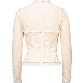 Perdita Ivory Metallic Jacquard Corset & Bolero - Image 4