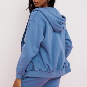 Storm Azure Zip Through Hoodie