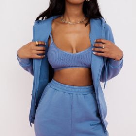 Storm Azure Zip Through Hoodie - Image 6