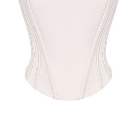 Genevieve Vintage Cream Lace Back Corset - Image 2