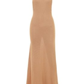 Selia Gold Knit Maxi Dress - Image 2