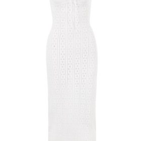 Myla White Knit Maxi Dress - Image 2