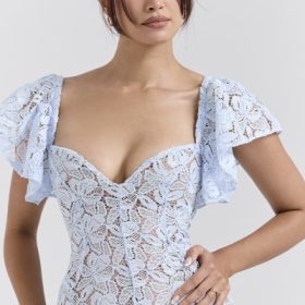 Austen Bluebell Floral Lace Midi Dress - Image 7