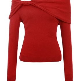 Amaryllis Holly Red Cashmere Blend Sweater - Image 2