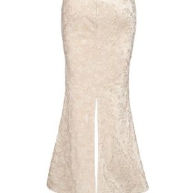Mara Ivory Metallic Jacquard Maxi Skirt - Image 4
