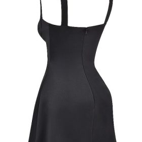 Kara Black Mini Dress - Image 3