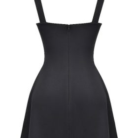 Kara Black Mini Dress - Image 4