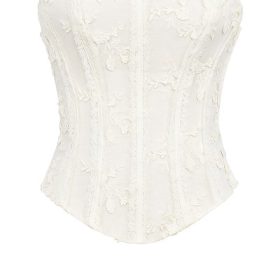 Dakota Vintage Ivory Embroidered Strapless Corset - Image 2