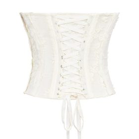 Dakota Vintage Ivory Embroidered Strapless Corset - Image 4