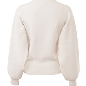 Cressida Cream Wool Cashmere Heavy Knit Sweater - Image 4