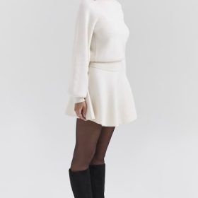Cressida Cream Wool Cashmere Heavy Knit Sweater - Image 10