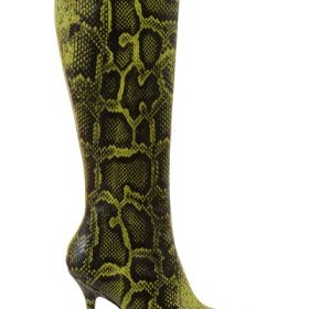 Royale Green Print Knee High Boots - Image 2