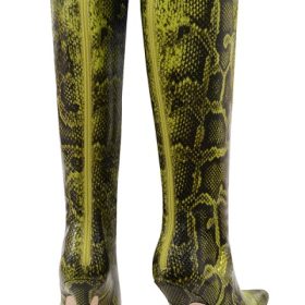 Royale Green Print Knee High Boots - Image 4