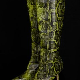 Royale Green Print Knee High Boots - Image 5