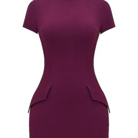 Alia Mulberry Mini Dress - Image 2