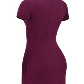 Alia Mulberry Mini Dress - Image 3