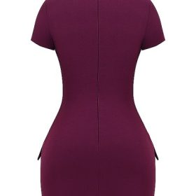 Alia Mulberry Mini Dress - Image 4