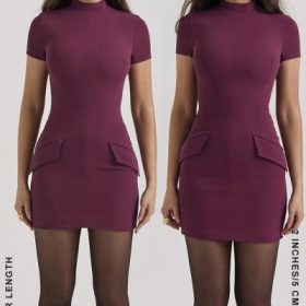 Alia Mulberry Mini Dress - Image 18