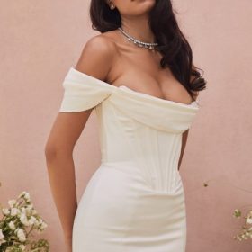 Antoinette Ivory Corset Off Shoulder Bridal Gown - Limited Edition - Image 7