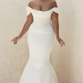 Antoinette Ivory Corset Off Shoulder Bridal Gown - Limited Edition - Image 12