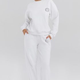 Coast White Fleece Back Jogging Trousers - Image 7